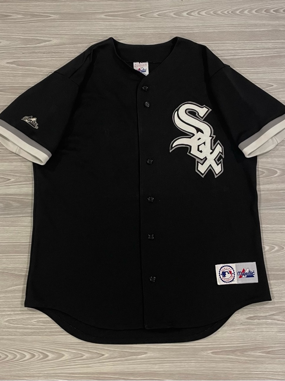 Vintage Majestic Chicago White Sox Black Baseball Jersey Sewn Men’s Size Medium